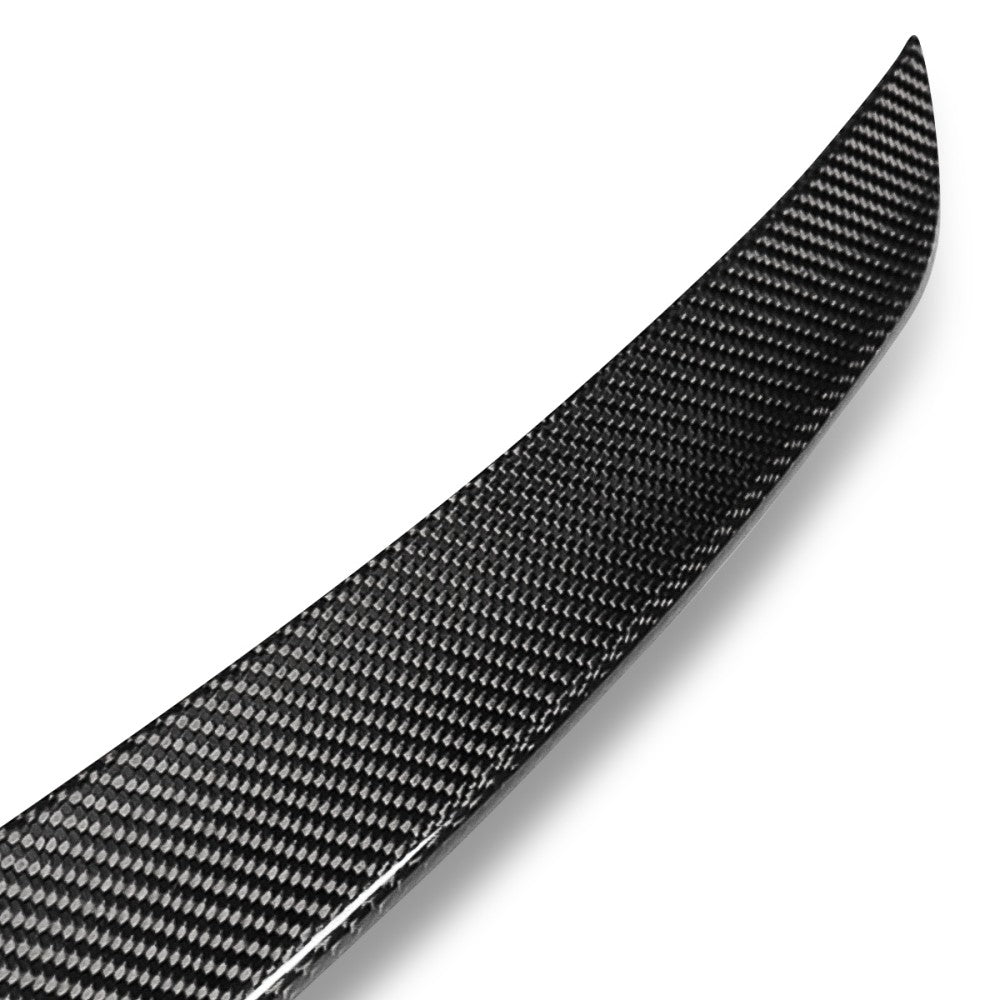 Black Carbon Fiber Rear Trunk Lid Spoiler 15-21 C-Class W205 Sedan BFC-RESPL-6216-CF