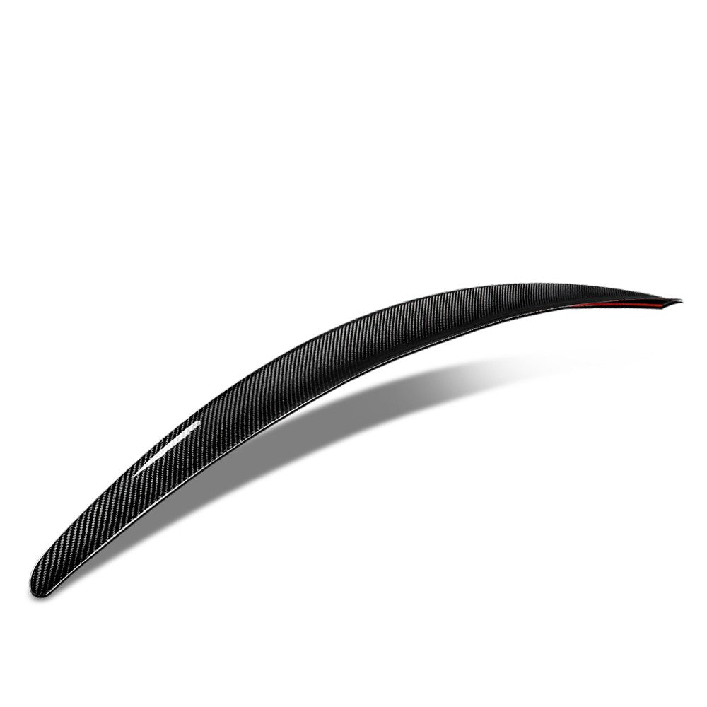 Black Carbon Fiber Rear Trunk Lid Spoiler 14-20 S-Class W222 Sedan BFC-RESPL-6218-CF