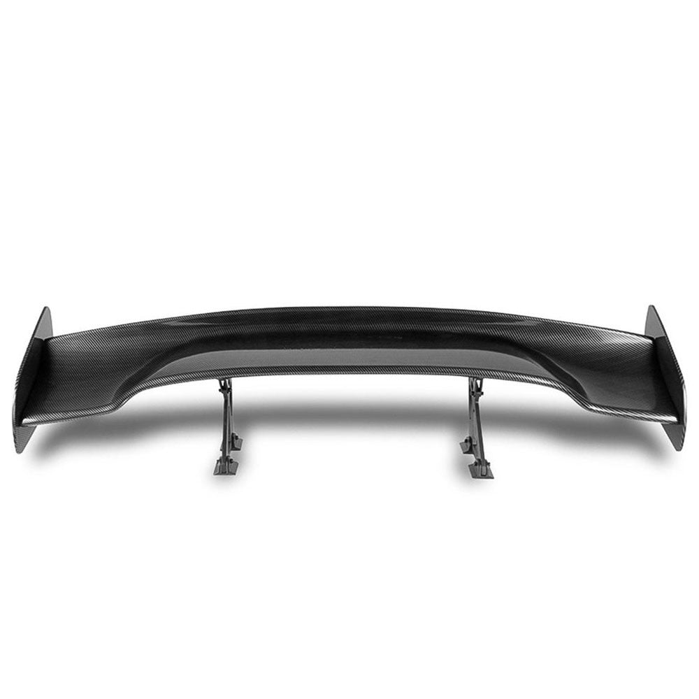 57" GT Style V3 Black Carbon Fiber Look Rear Trunk Spoiler Wing BFC-RESPL-6803-PCF