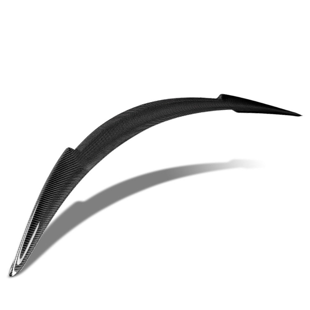 Black Carbon Fiber Rear Trunk Lid Spoiler V-Style 12-22 Tesla Model S BFC-RESPL-7406-CF