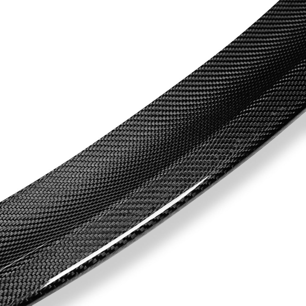 Black Carbon Fiber Rear Trunk Lid Spoiler V-Style 12-22 Tesla Model S BFC-RESPL-7406-CF