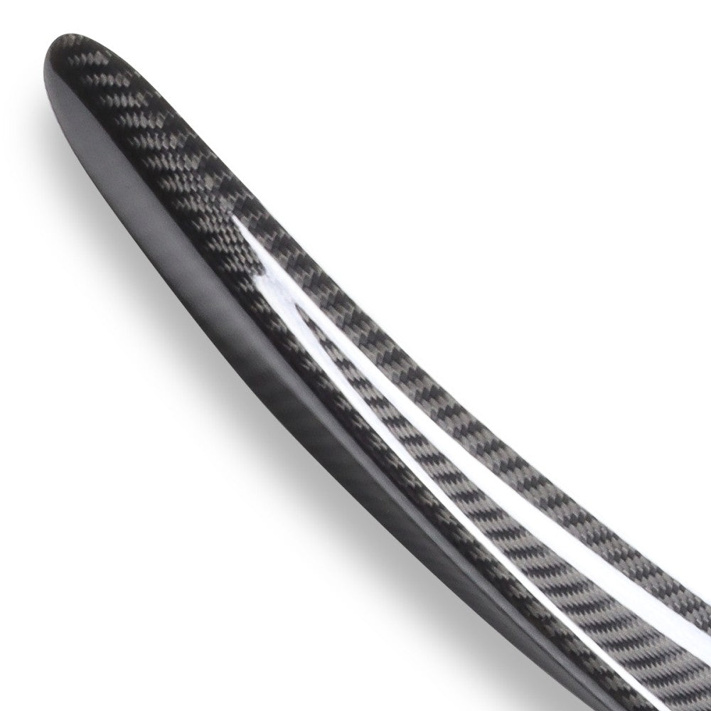 Black Carbon Fiber Rear Trunk Lid Spoiler OE Style 20+ Tesla Model Y BFC-RESPL-7407-CF