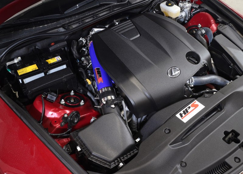 HPS Blue Shortram Post MAF Air Intake Pipe Kit for 14-16 Lexus IS250 2.5L V6 F-Sport-Performance-BuildFastCar