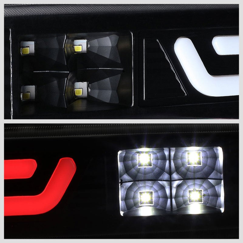 Black Housing Clear Len 3D LED Rear Third Brake & Cargo Light For 04-12 Colorado-Exterior-BuildFastCar