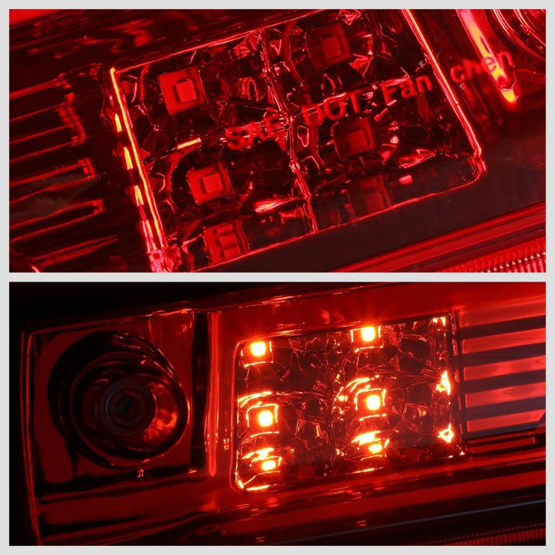 Chrome Housing Red Len 3D LED Rear Third Brake & Cargo Light For 15-18 Colorado-Exterior-BuildFastCar