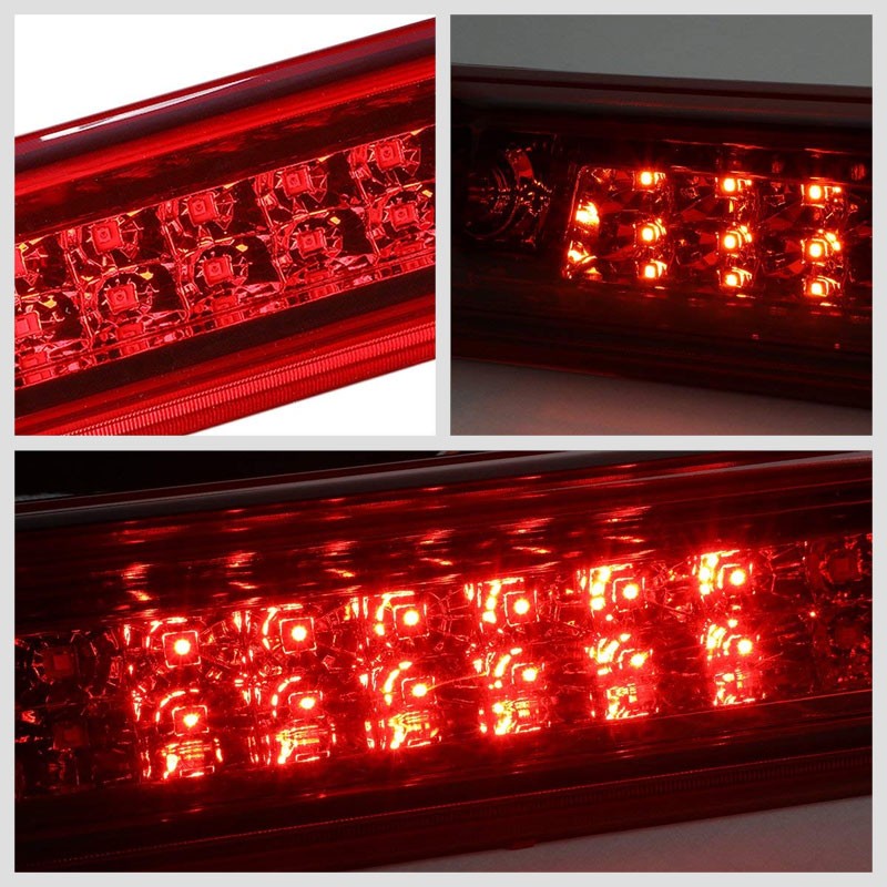 Chrome Housing Red Lens LED Rear Cargo+3RD Third Brake Light For 15-18 Canyon-Exterior-BuildFastCar