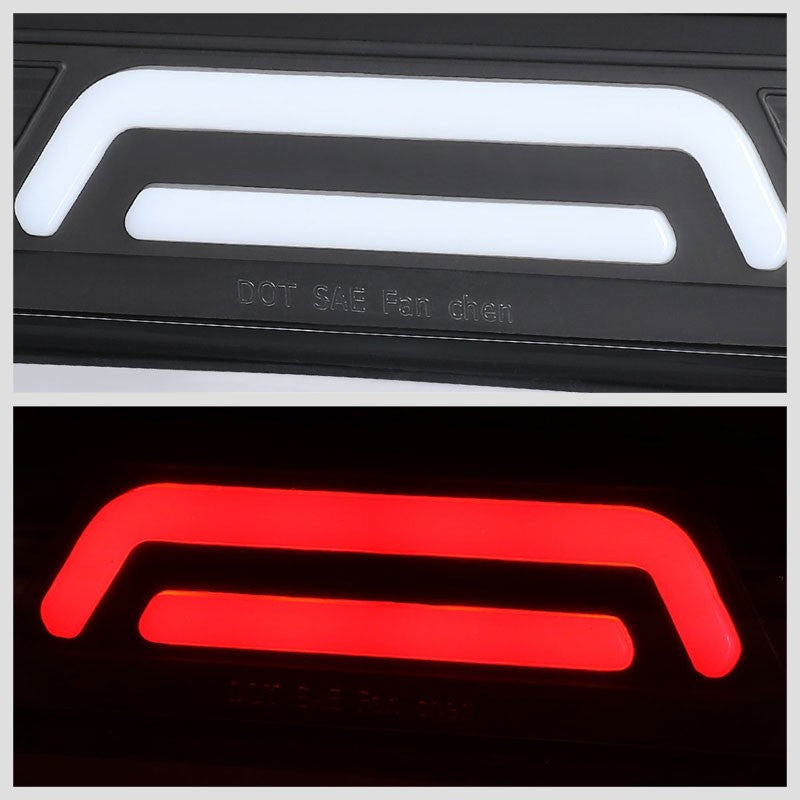 Black Housing Clear Len 3D LED Rear Third Brake & Cargo Light For 02-08 Ram 1500-Exterior-BuildFastCar
