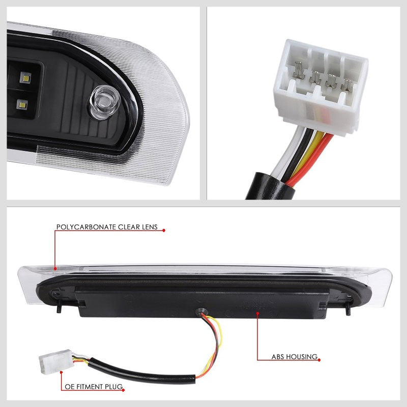 Black Housing Clear Len 3D LED Rear Third Brake & Cargo Light For 02-08 Ram 1500-Exterior-BuildFastCar