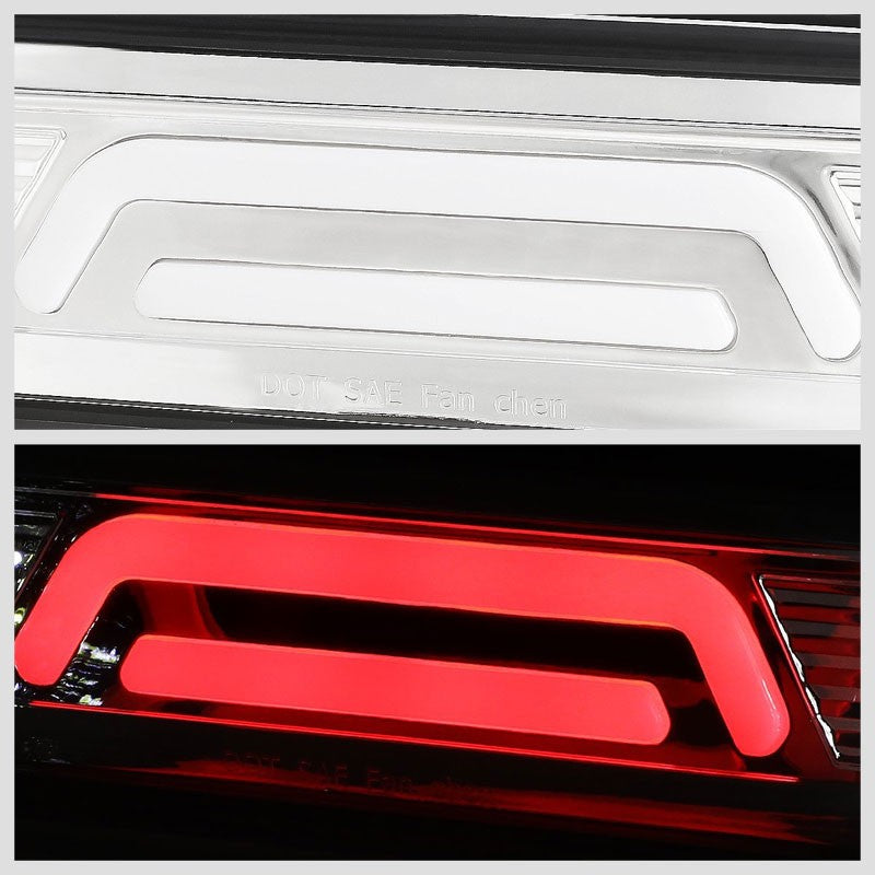 Chrome Housing Clear Len 3D LED Rear Third Brake/Cargo Light For 02-08 Ram 1500-Exterior-BuildFastCar