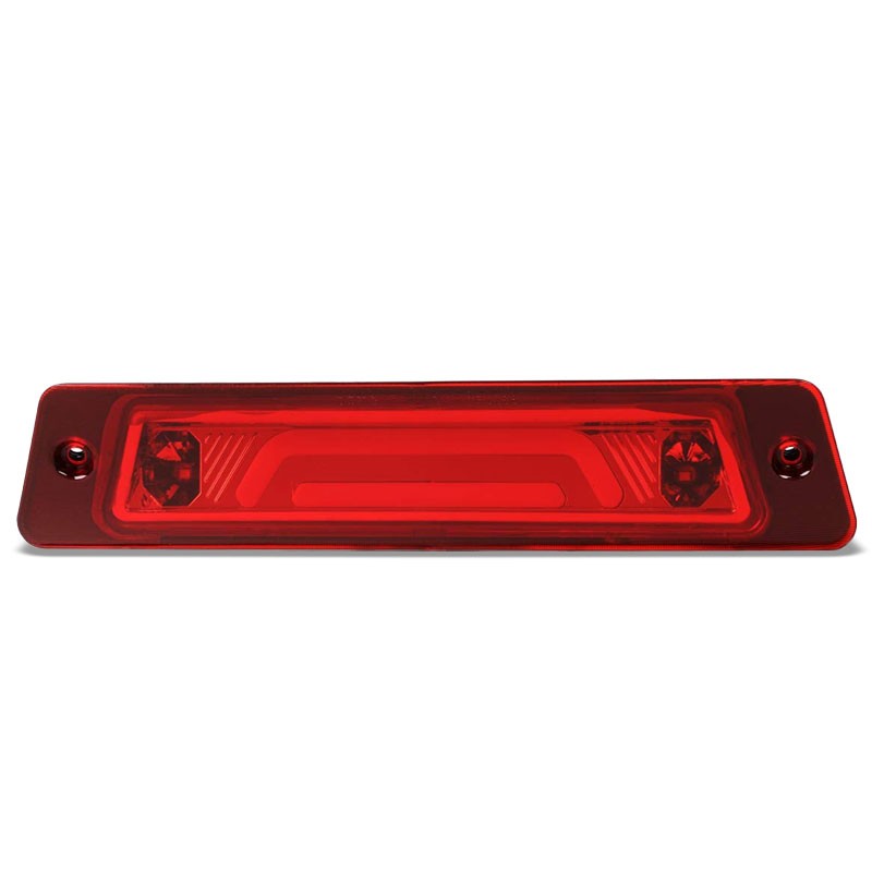 Red Lens/Chrome 3D LED 3RD Tail Third Brake Light for 87-93 Mustang LX Hatchback