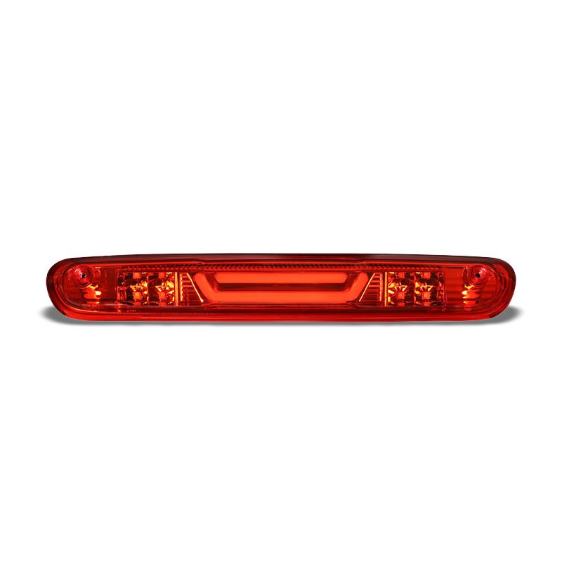 Chrome Housing Red Lens 3D LED Rear Third Brake & Cargo Light For 07-13 Sierra-Exterior-BuildFastCar