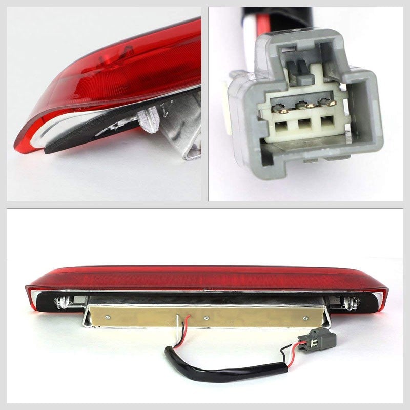 Chrome Housing Red Lens LED Cargo+Third Brake Light For 14-18 Silverado 1500-Exterior-BuildFastCar