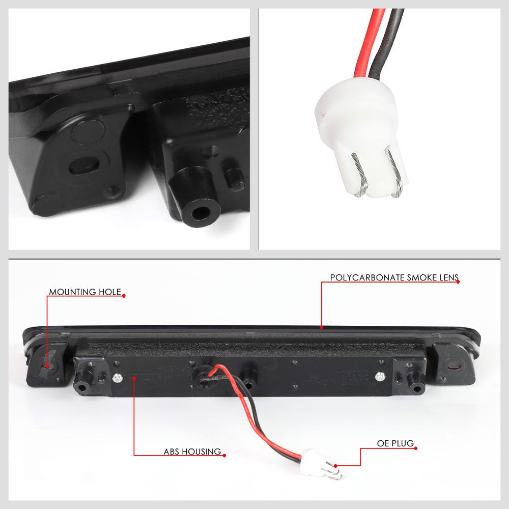 Chrome Housing/Smoke Lens LED Rear Tail Third Brake Light For 06-14 Ridgeline-Lighting-BuildFastCar