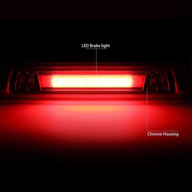 Clear Lens/Chrome Housing 3D LED Rear 3RD Third Brake Light for 06-10 Commander-Exterior-BuildFastCar