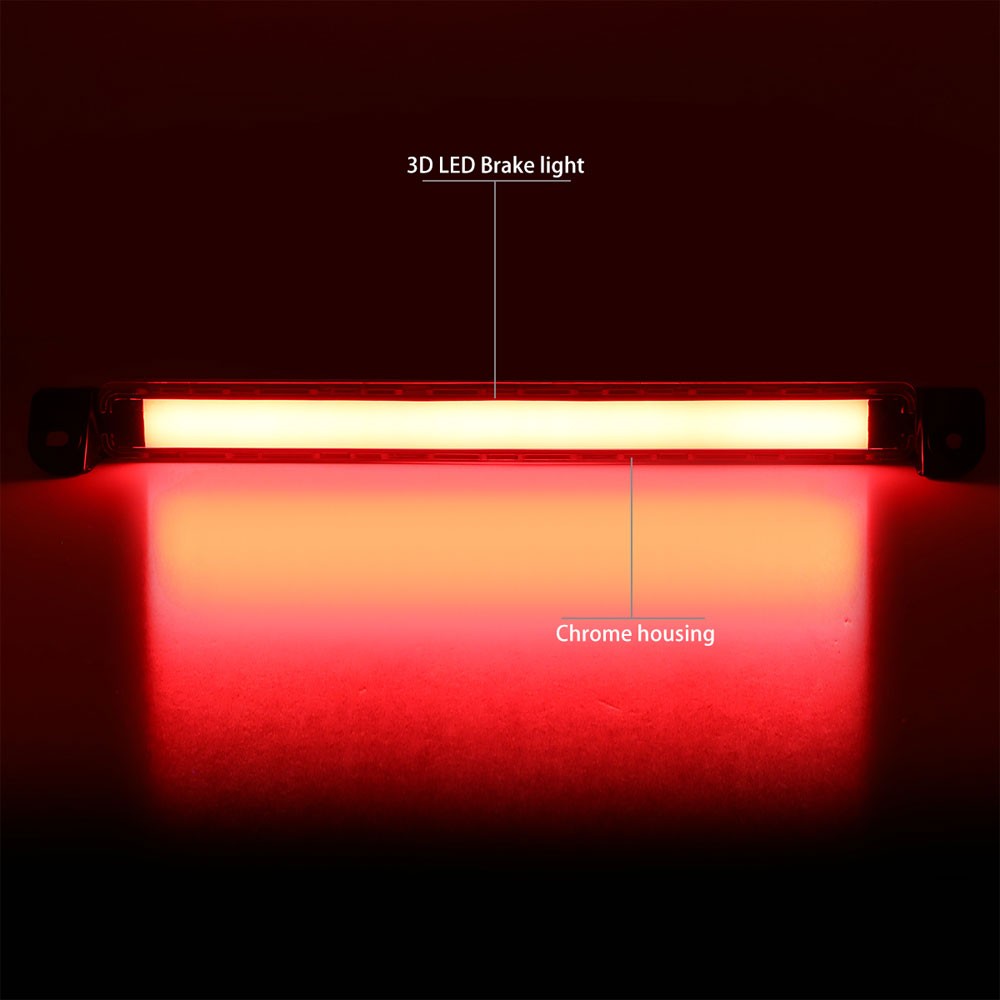 Chrome Housing/Clear Lens 3D LED Bar Rear Tail Third Brake Light For 01-03 QX4-Lighting-BuildFastCar