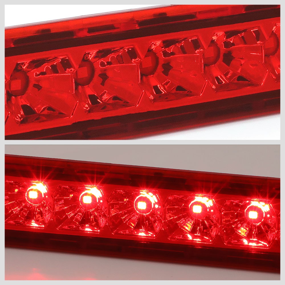 Chrome Housing/Red Lens LED Rear Tail Third Brake Light For 01-04 Pathfinder-Lighting-BuildFastCar