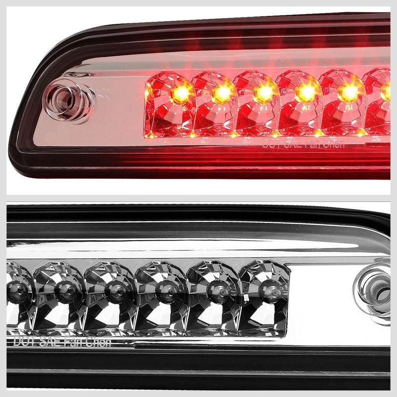 Clear Third Brake/Reverse Red LED Center Rear Light For Toyota 95-16 Tacoma V6-Exterior-BuildFastCar