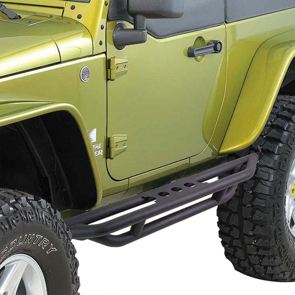 Black Steel Girder Running Board Nerf Bar 07-18 Jeep Wrangler 2-Door BFC-RUNB-JPWGLER
