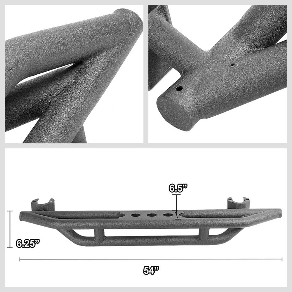 Black Steel Girder Running Board Nerf Bar 07-18 Jeep Wrangler 2-Door BFC-RUNB-JPWGLER