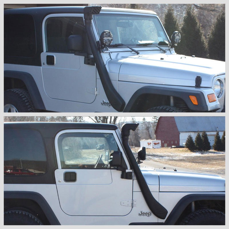 Offroad Safari Relocate Air Snorkel Intake Pipe For Jeep 99-06 Wrangler TJ-Air Intake Systems-BuildFastCar-BFC-ARSL-JEE99WRG-BK