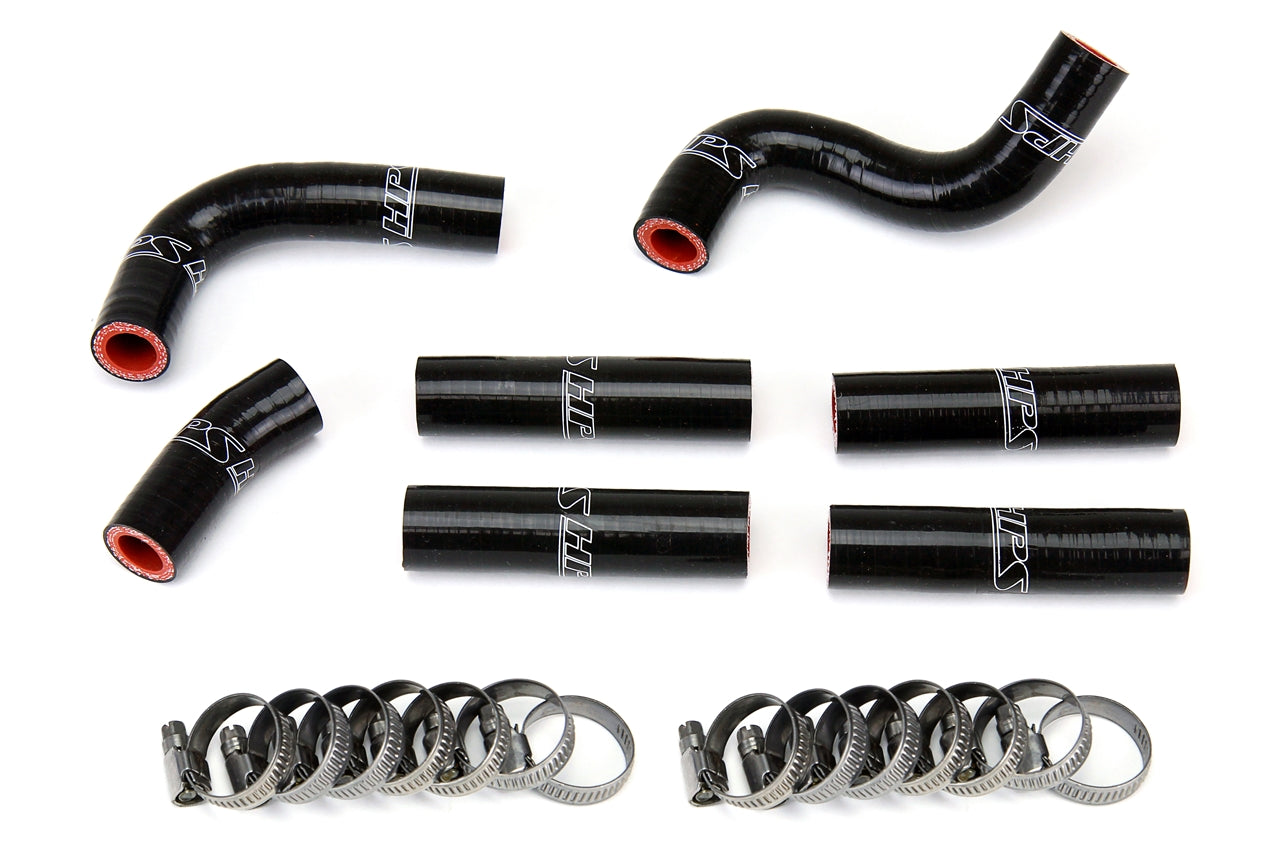 HPS Performance 57-1344-BLK Silicone Heater Coolant Hose Kit For 92-97 Land Cruiser FJ80 / 96-97 Lexus LX450 4.5L w/o Rear Heater