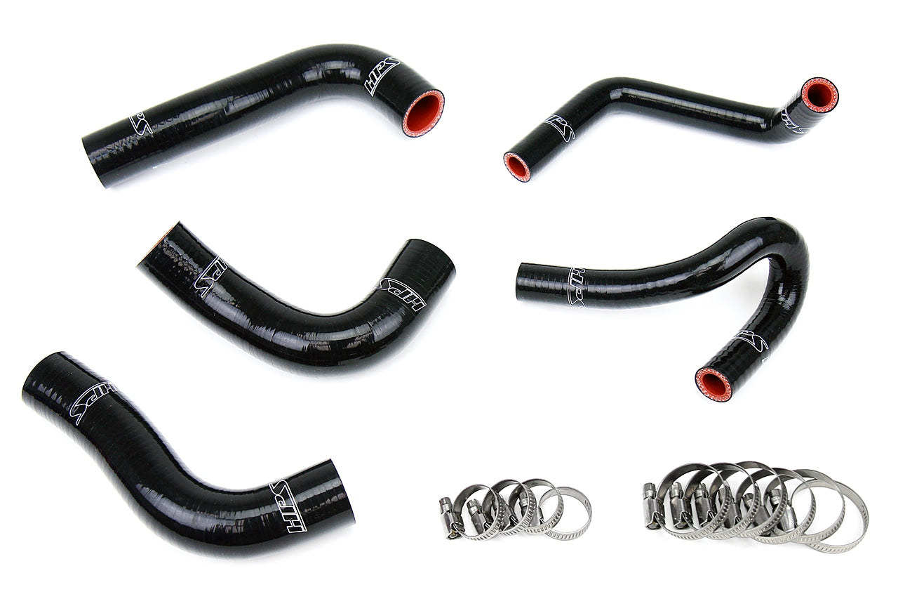 HPS Performance 57-1412-BLK Silicone Radiator/Heater Coolant Hose Kit 94-97 Mazda Miata 1.8L