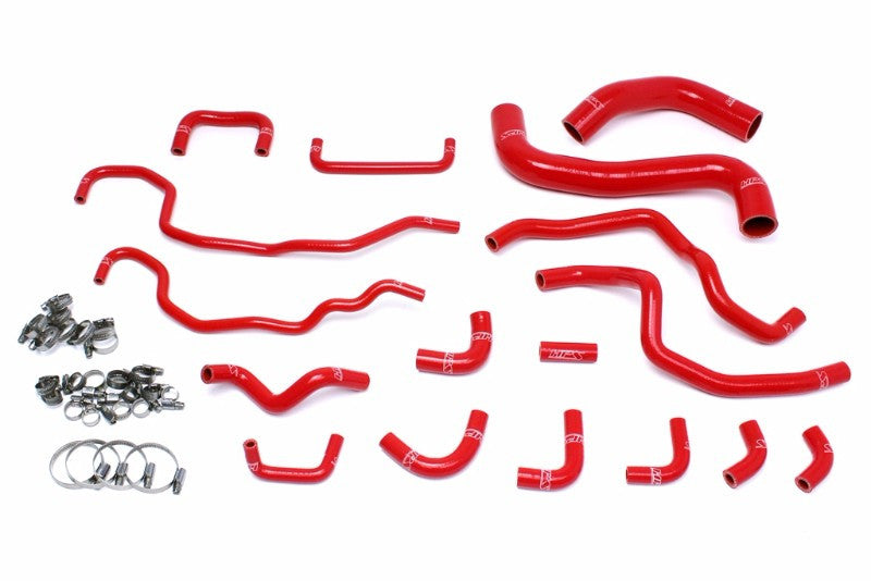 HPS Red Silicone Radiator+Heater Hose Kit For Subaru 15-16 WRX STI 2.5L Turbo-Performance-BuildFastCar