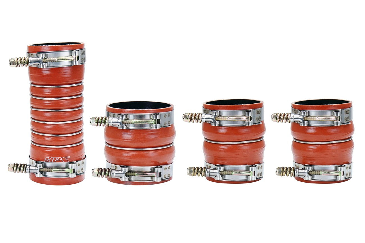 HPS Orange 4Ply Intercooler Hose Kit For 07-10 Ram 2500/3500 6.7L Cummins Diesel