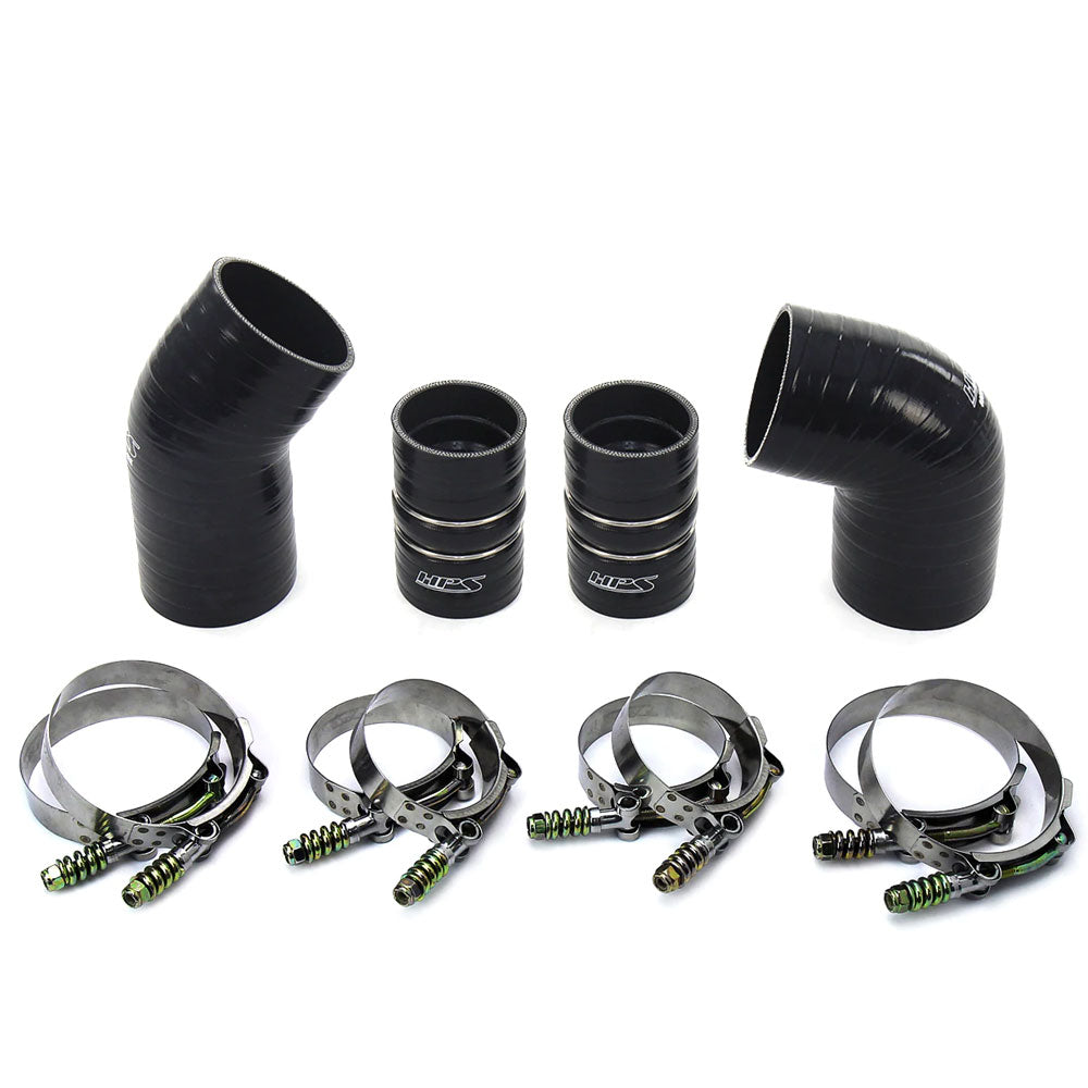 HPS Black 4-Ply Silicone Intercooler Hose Kit For 04-05 Chevy Silverado / GMC Sierra 2500HD 6.6L Duramax LLY