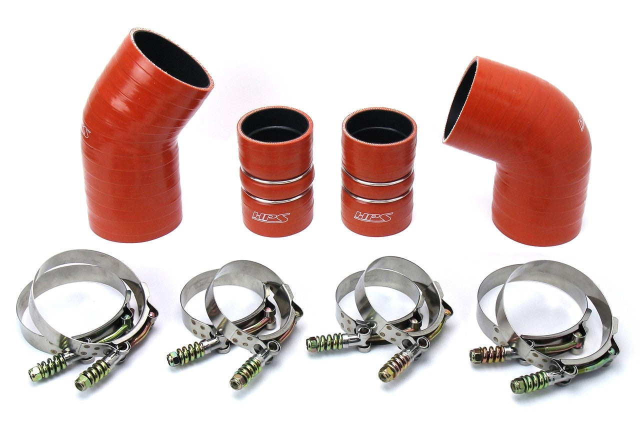 HPS Orange 4-Ply Intercooler Hose For 04-05 Silverado Sierra 2500/3500HD 6.6 LLY