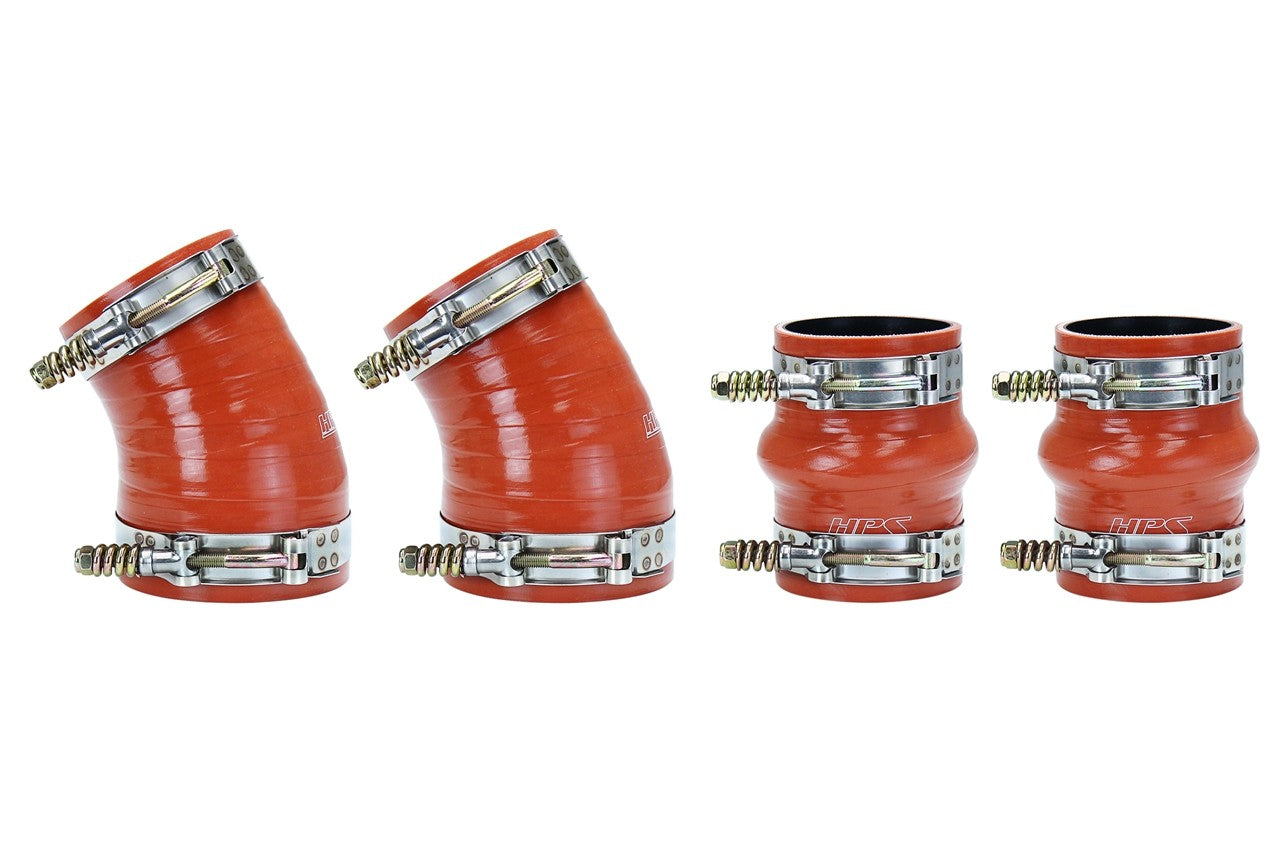 HPS Orange 4-Ply Intercooler Hose Kit For 94-02 Dodge Ram 2500 3500 5.9L Cummins
