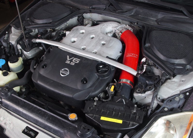 HPS Red Silicone Post MAF Air Intake Hose Kit For Nissan 03-06 350Z 3.5L V6-Performance-BuildFastCar