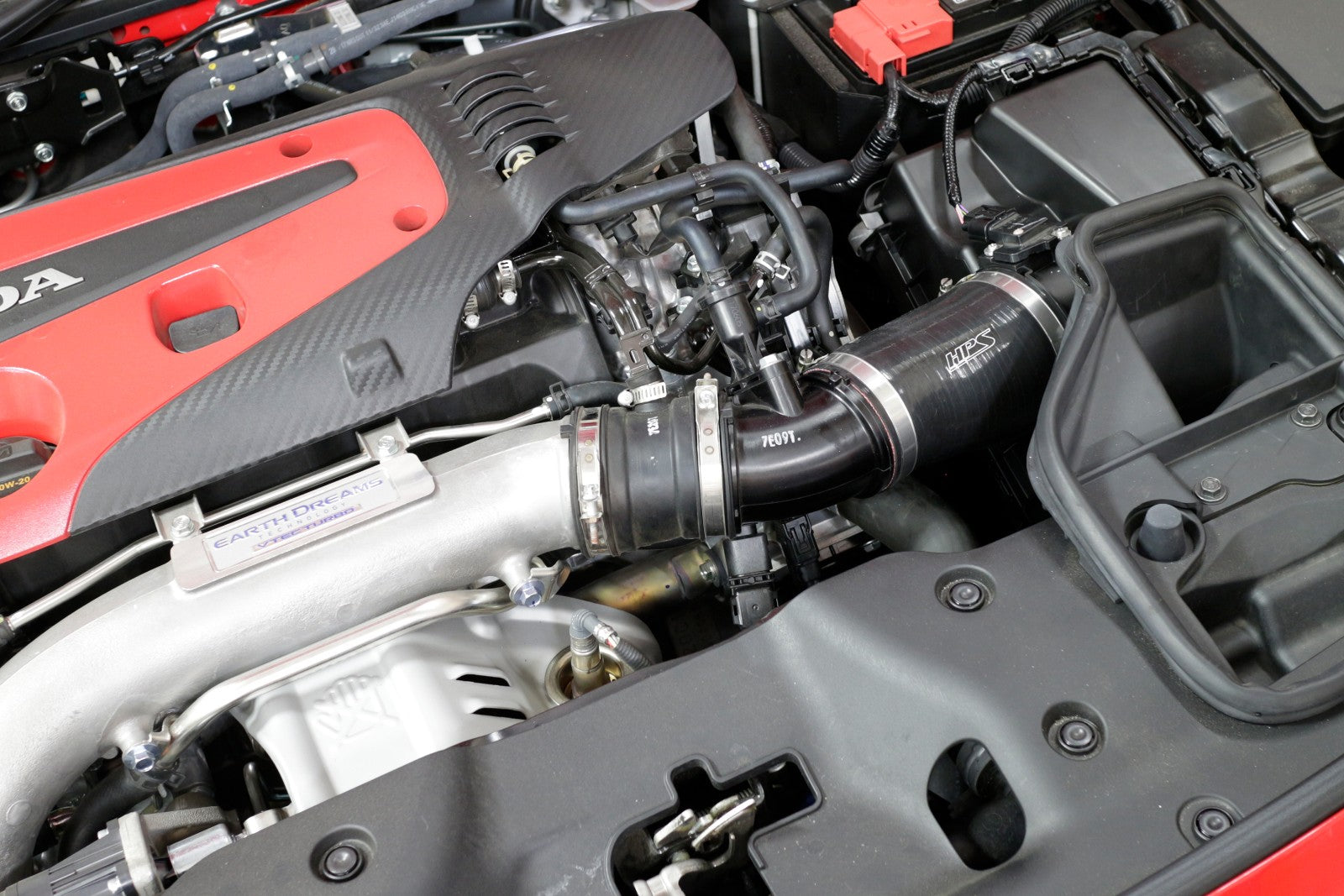 HPS Red Silicone Post MAF Air Intake Hose Kit for Honda 17-19 Civic Type R 2.0L Turbo-Air Intake Systems-BuildFastCar