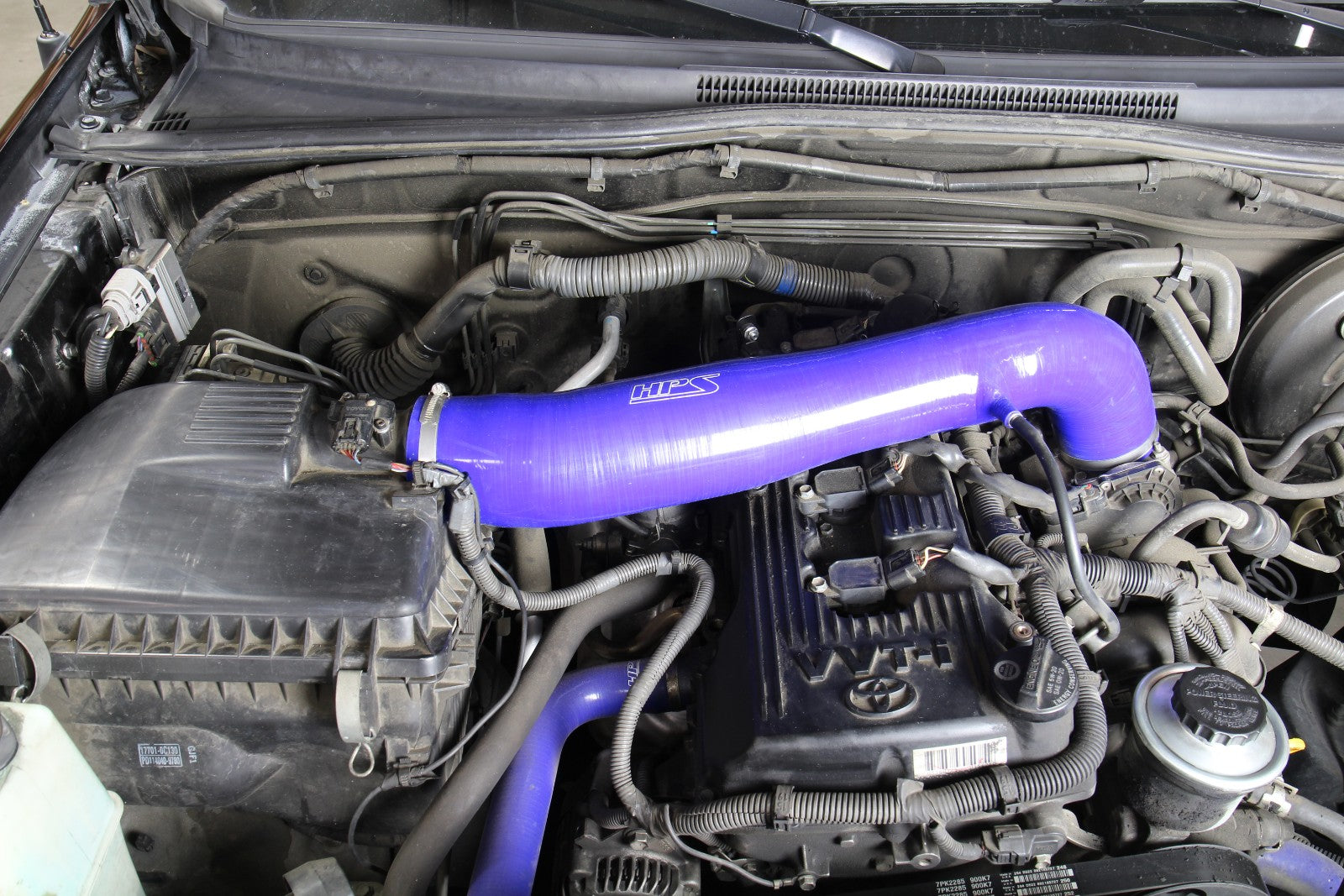 HPS Black Reinforced Silicone Post MAF Air Intake Hose Kit for Toyota 05-19 Tacoma 2.7L 4Cyl