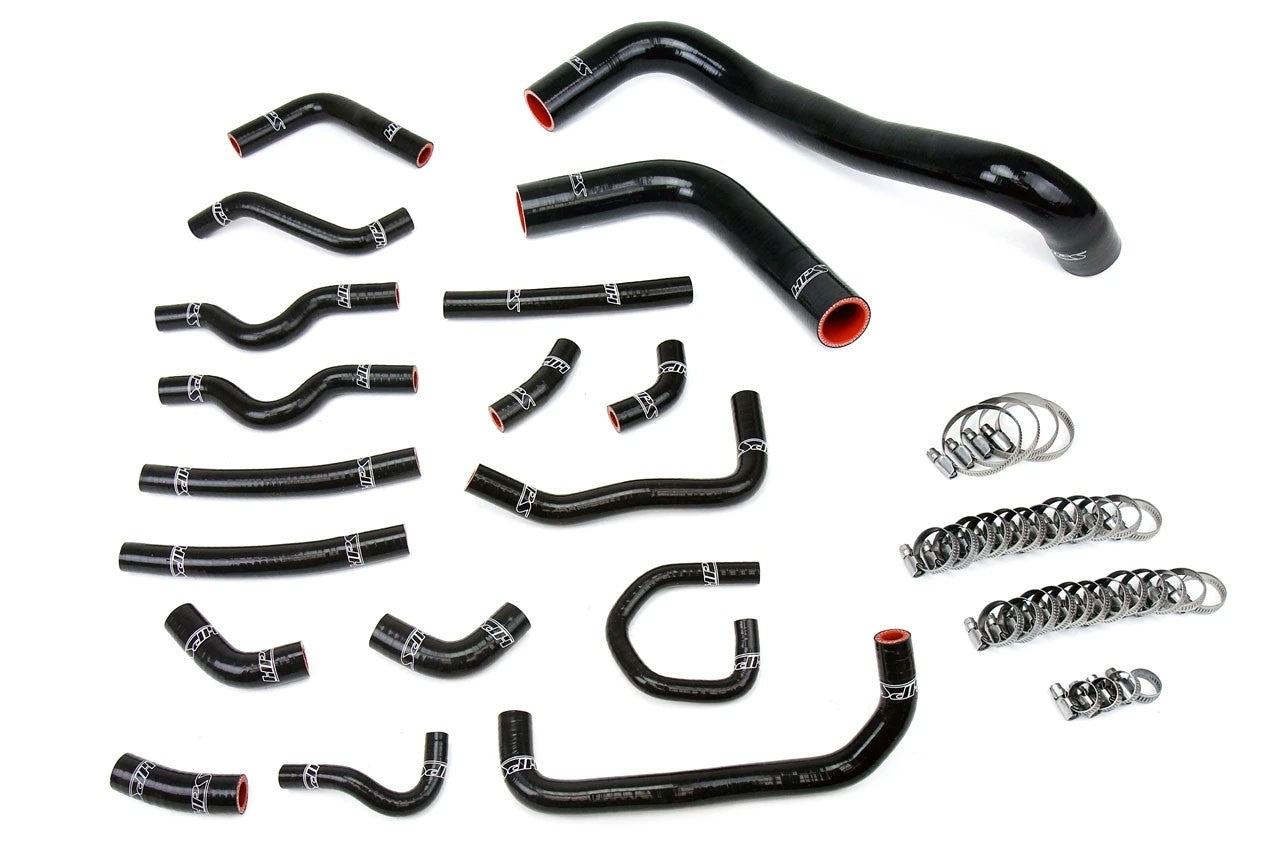 HPS Performance 57-1914-BLK Silicone Radiator/Heater Coolant Hose Kit For 98-02 Lexus LX470/ Toyota Land Cruiser V8 J100