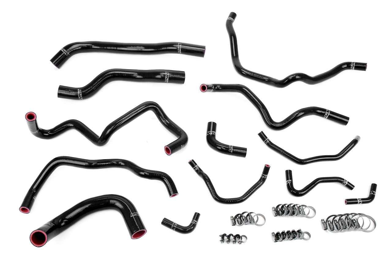 HPS Performance 57-2004-BLK Silicone Radiator/Heater/Oil Cooler/Ancillary Coolant Hose Kit For 06-07 Mazdaspeed 6 2.3L Turbo