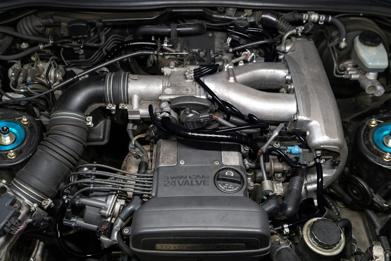 HPS Black 3-Ply Silicone Vacuum and Breather Hose Kit for 93-98 Toyota Supra MK4 Non Turbo