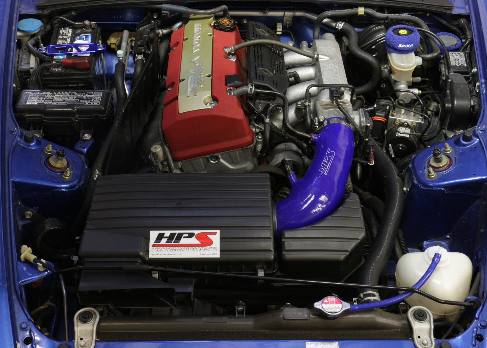 HPS 57-3004-BLUE Blue Silicone Intake Hose Kit 06-09 S2000 AP2 2.2L F22 drive-by-wire 57-3004-BLUE