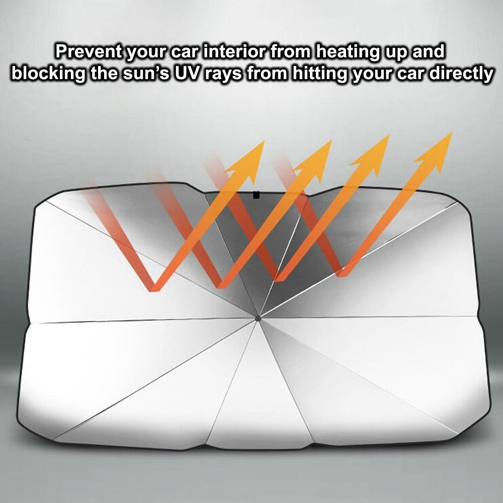 BFC Car Windshield Window UV Sun Shade Protect Heat Cover Umbrella+Carry Bag