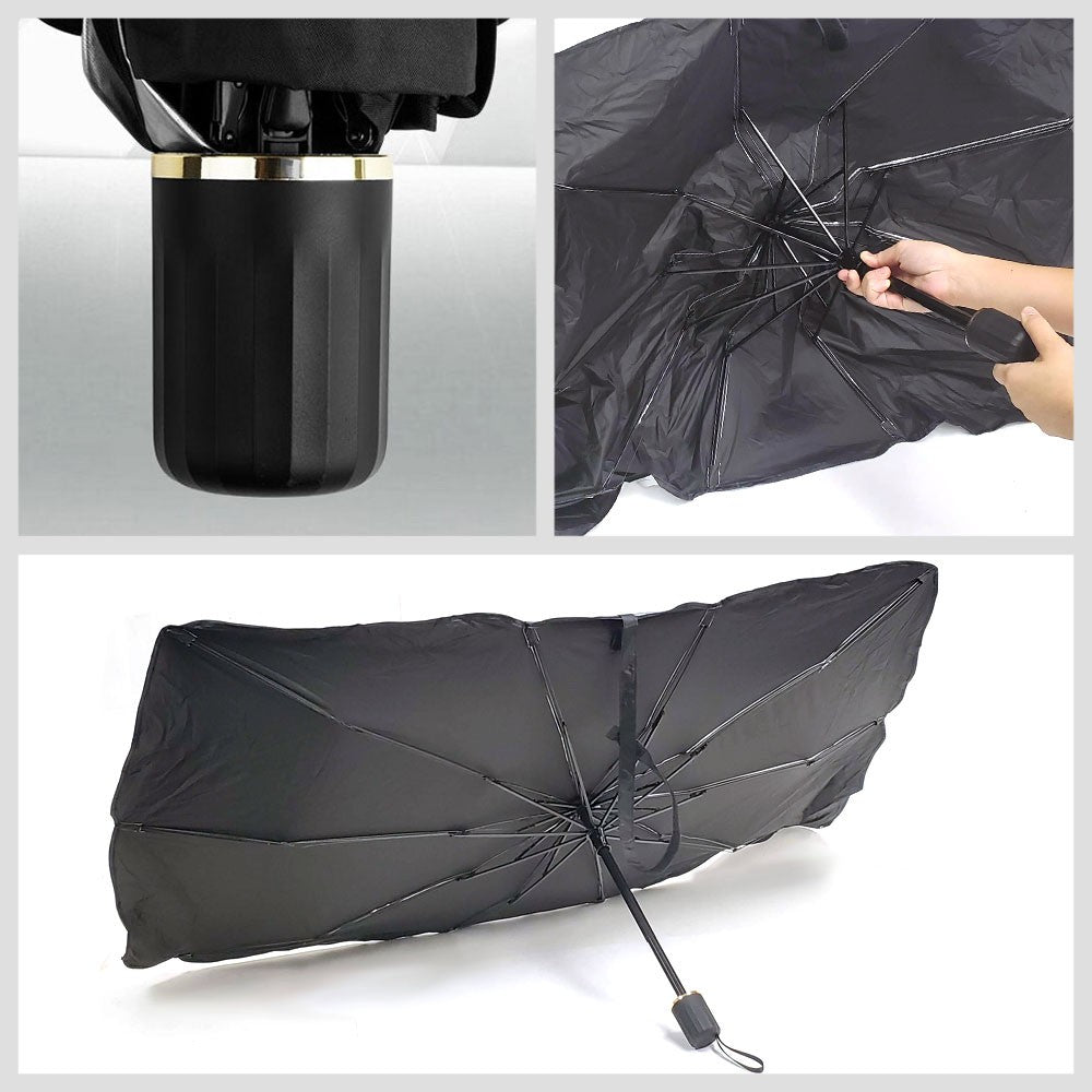BFC Car Windshield Window UV Sun Shade Protect Heat Cover Umbrella+Carry Bag