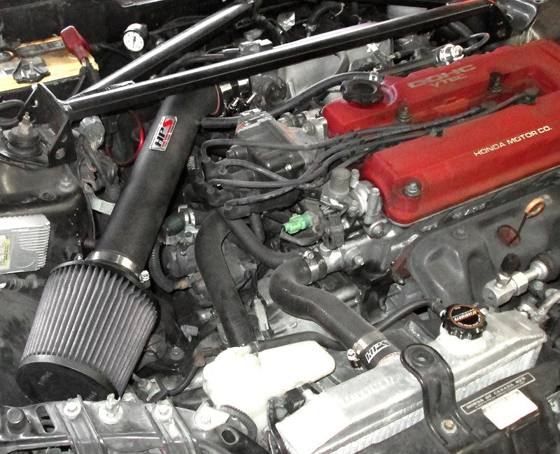 HPS Performance Red Shortram Air Intake for 1992-1995 Honda Civic EG SOHC D Series D15 D16-Air Intake Systems-BuildFastCar-827-109R-1