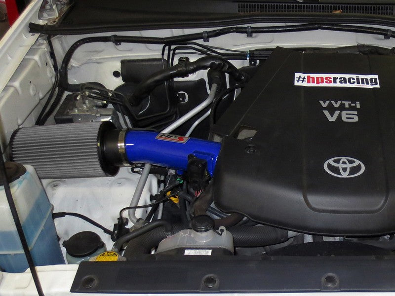 HPS Blue Shortram Air Intake Kit with Filter For 07-09 Toyota FJ Cruiser 4.0L V6-Air Intake Systems-BuildFastCar-827-506BL-1
