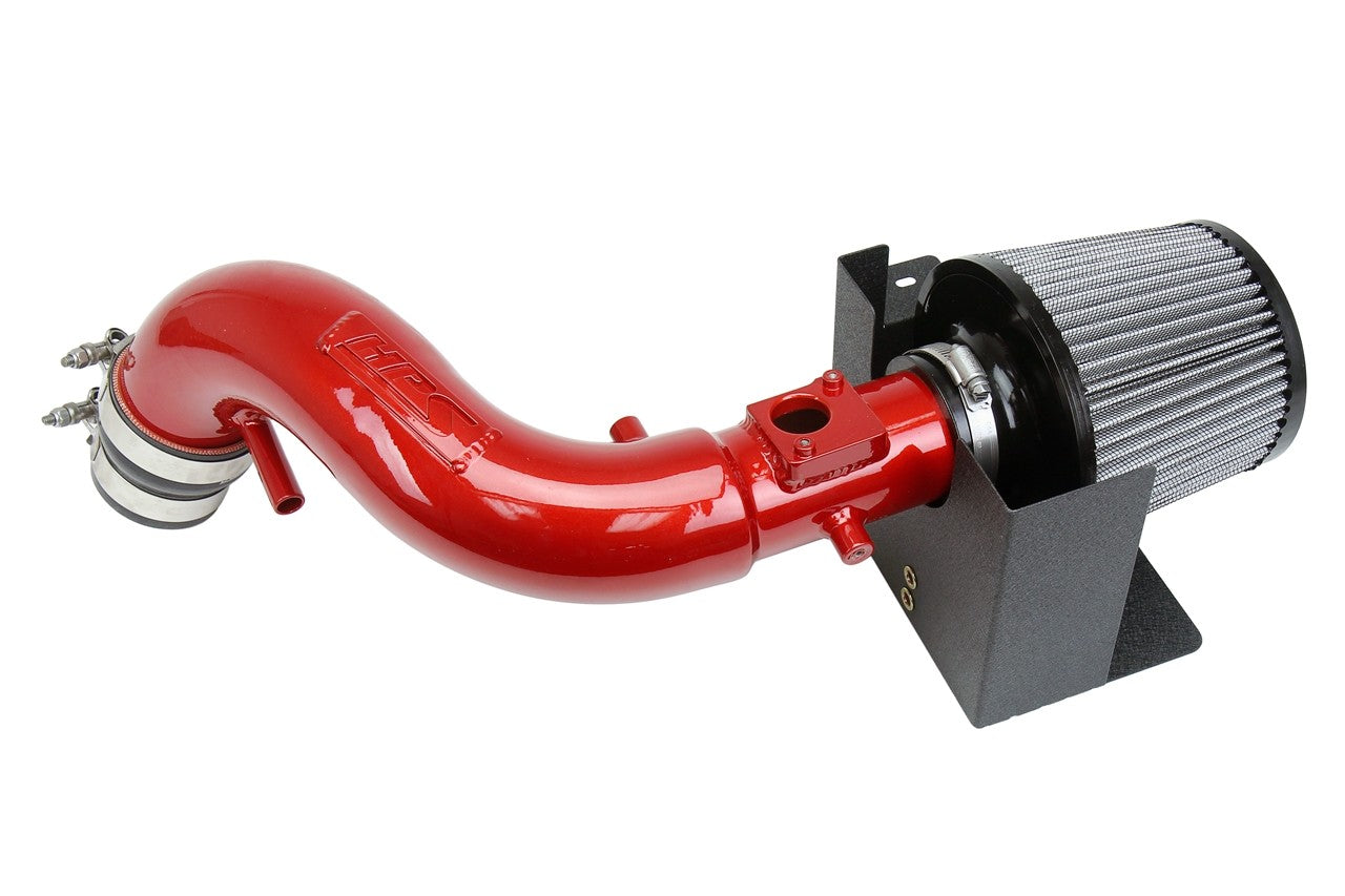 HPS Performance Shortram Air Intake Kit 2007-2010 Scion tC 2.4L, Includes Heat Shield, Red