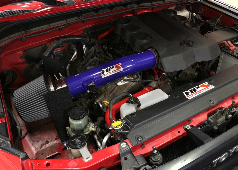 HPS Blue Shortram Air Intake Kit with Filter For 10-14 Toyota FJ Cruiser 4.0L V6-Air Intake Systems-BuildFastCar-827-583BL-1