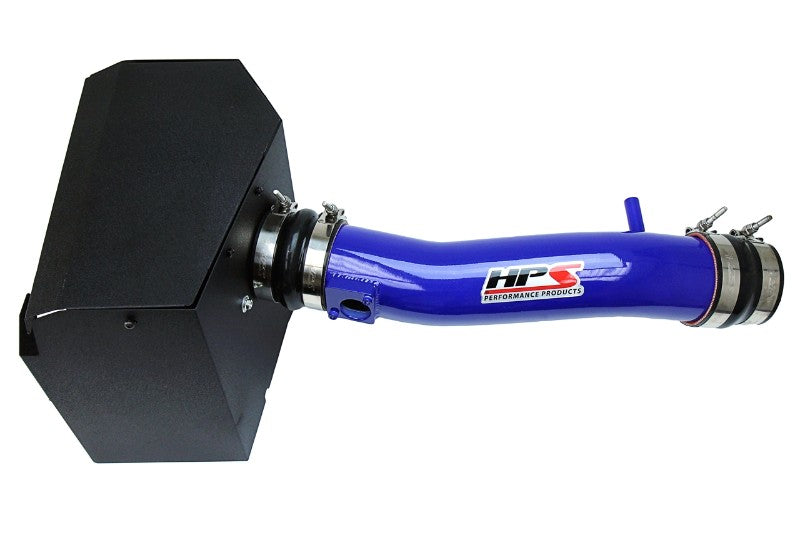 HPS Blue Shortram Air Intake+Heatshield with Filter For 16-19 Toyota Tacoma-Air Intake Systems-BuildFastCar-827-595BL