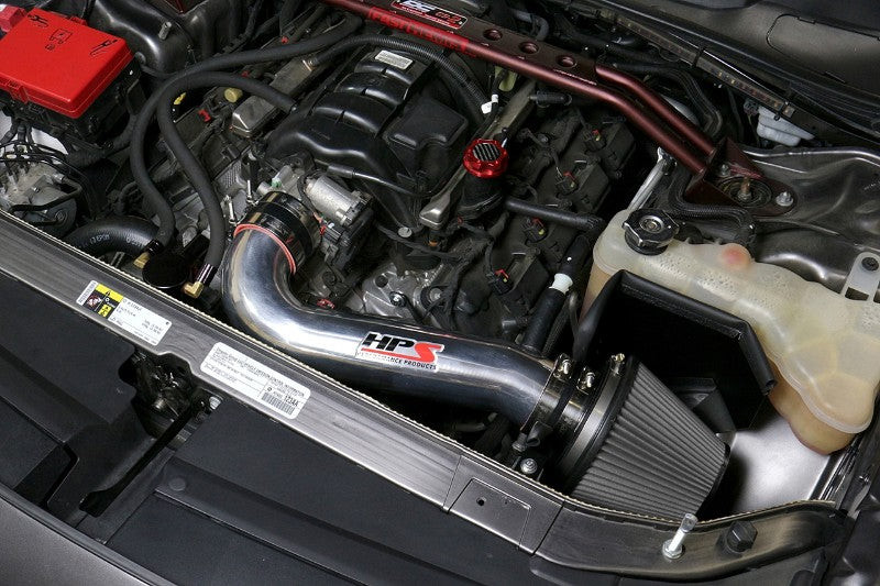 HPS Red Shortram Air Intake Kit+Heatshield with Filter For 11-17 Dodge Charger-Air Intake Systems-BuildFastCar-827-600R-1