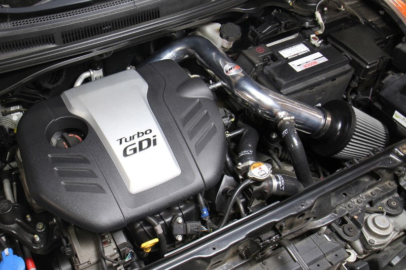 HPS Black Shortram Air Intake Kit with Filter For 13-17 Hyundai Veloster 1.6L Turbo-Air Intake Systems 827-605WB