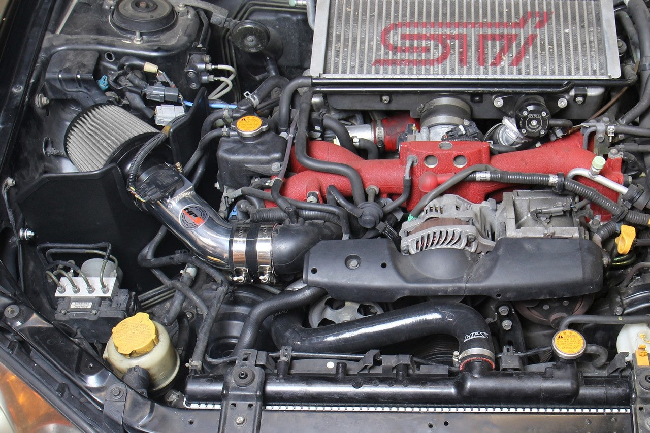 HPS Performance Red Shortram Air Intake for 2006-2007 Subaru WRX 2.5L Turbo-Air Intake Systems-BuildFastCar-827-606R-1