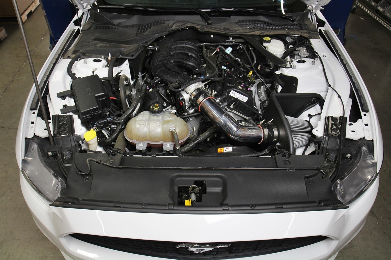 HPS Performance Black Cold Air Intake Kit for 15-17 Ford Mustang 3.7L V6-Air Intake Systems-BuildFastCar-827-638WB