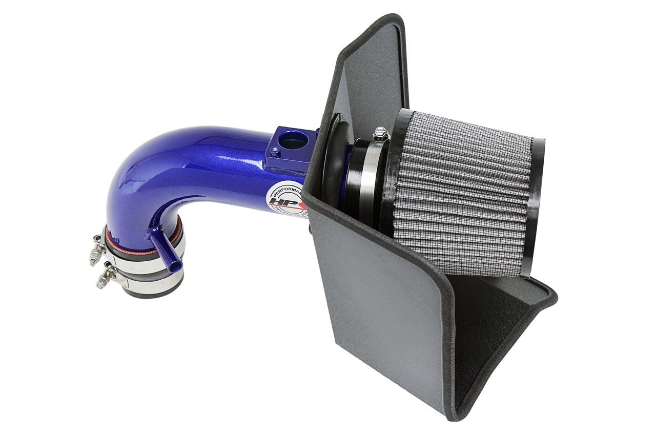 HPS Shortram Air Intake Kit 2008-2015 Scion xB 2.4L, Includes Heat Shield, Blue
